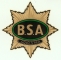 BS15bis  ADESIVO BSA  GOLD STAR marrone(la coppia)
